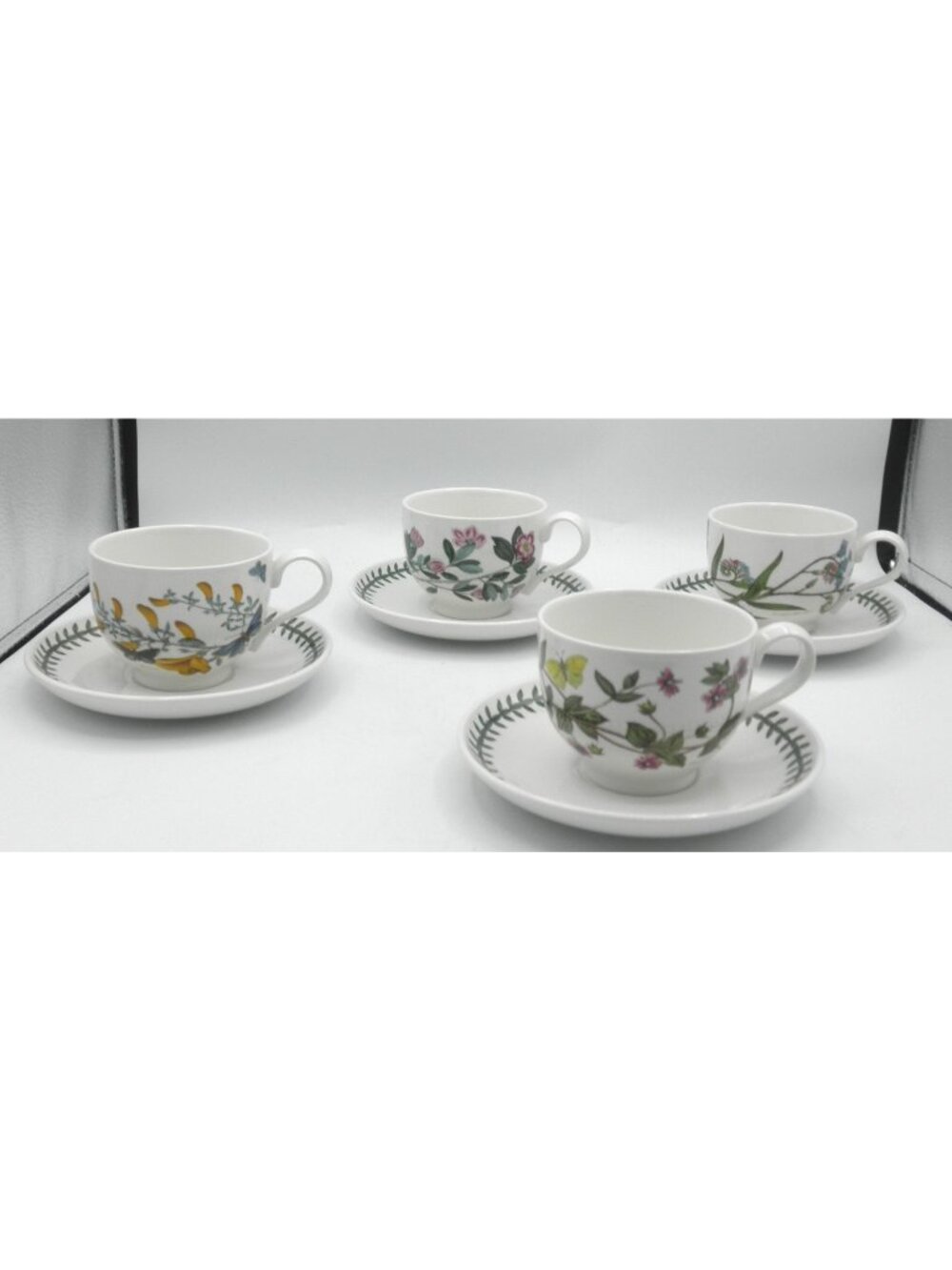 Portmeirion Botanic Garden Traditional Cup & Saucer Set of 4 (8 Pieces) PRTBOG